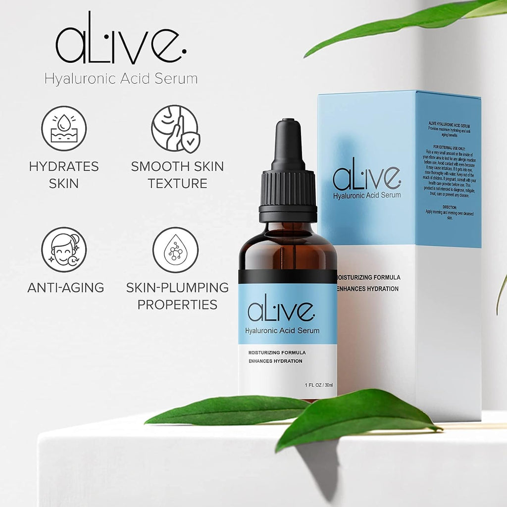 Hyaluronic Acid Serum Skincare  – Deep Hydration, Anti-Aging & Wrinkle Reduction – Lightweight, Fast-Absorbing Formula – 30Ml